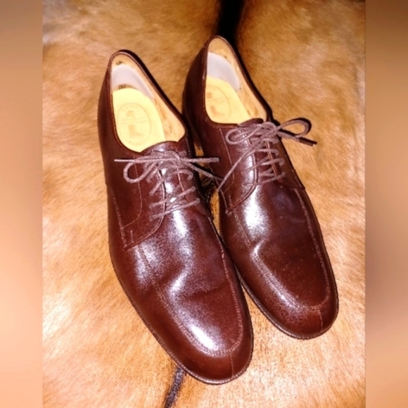 E. VOGEL Custom Brown Leather Dress Shoes, 14 - Picture 1 of 10